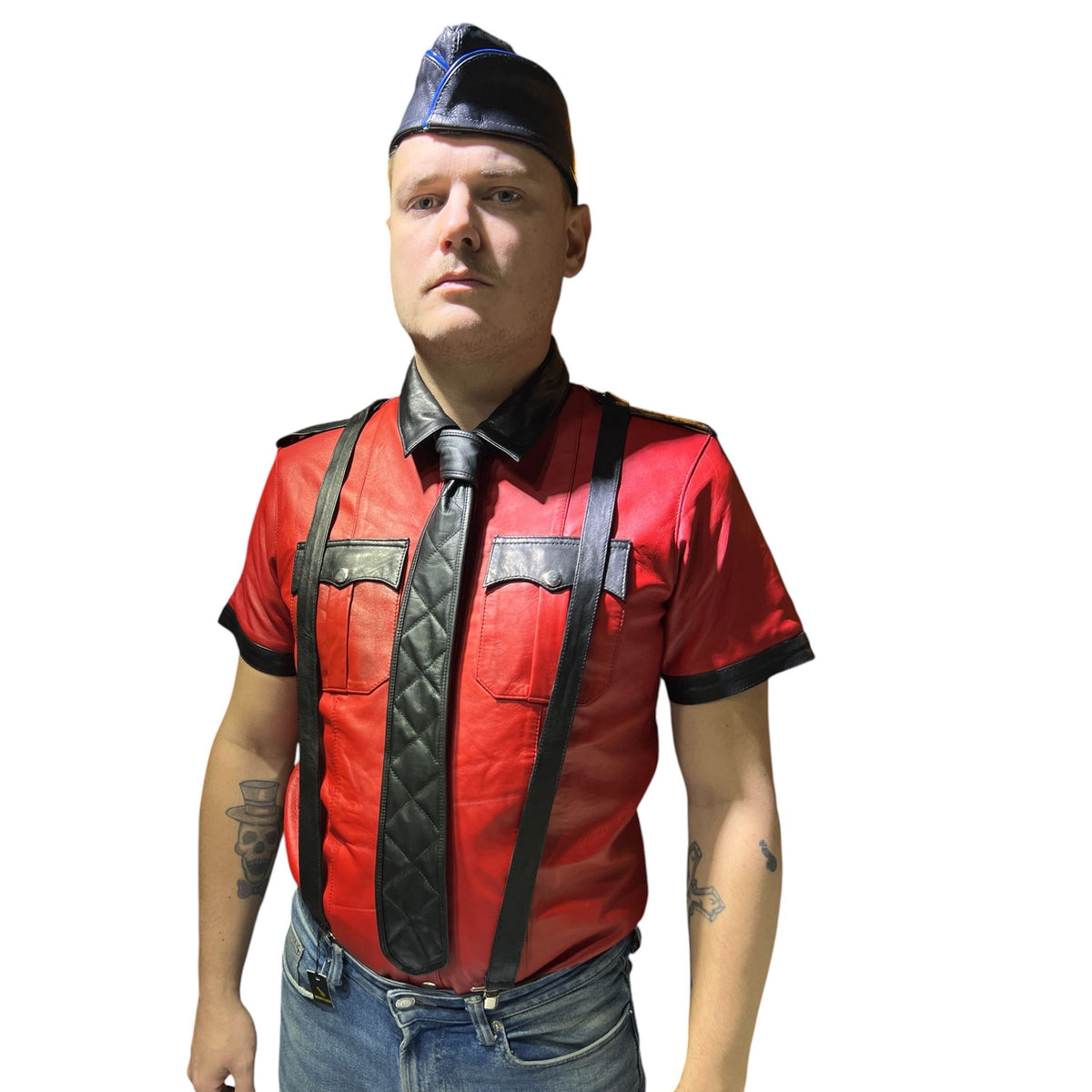 Hängslen i läder