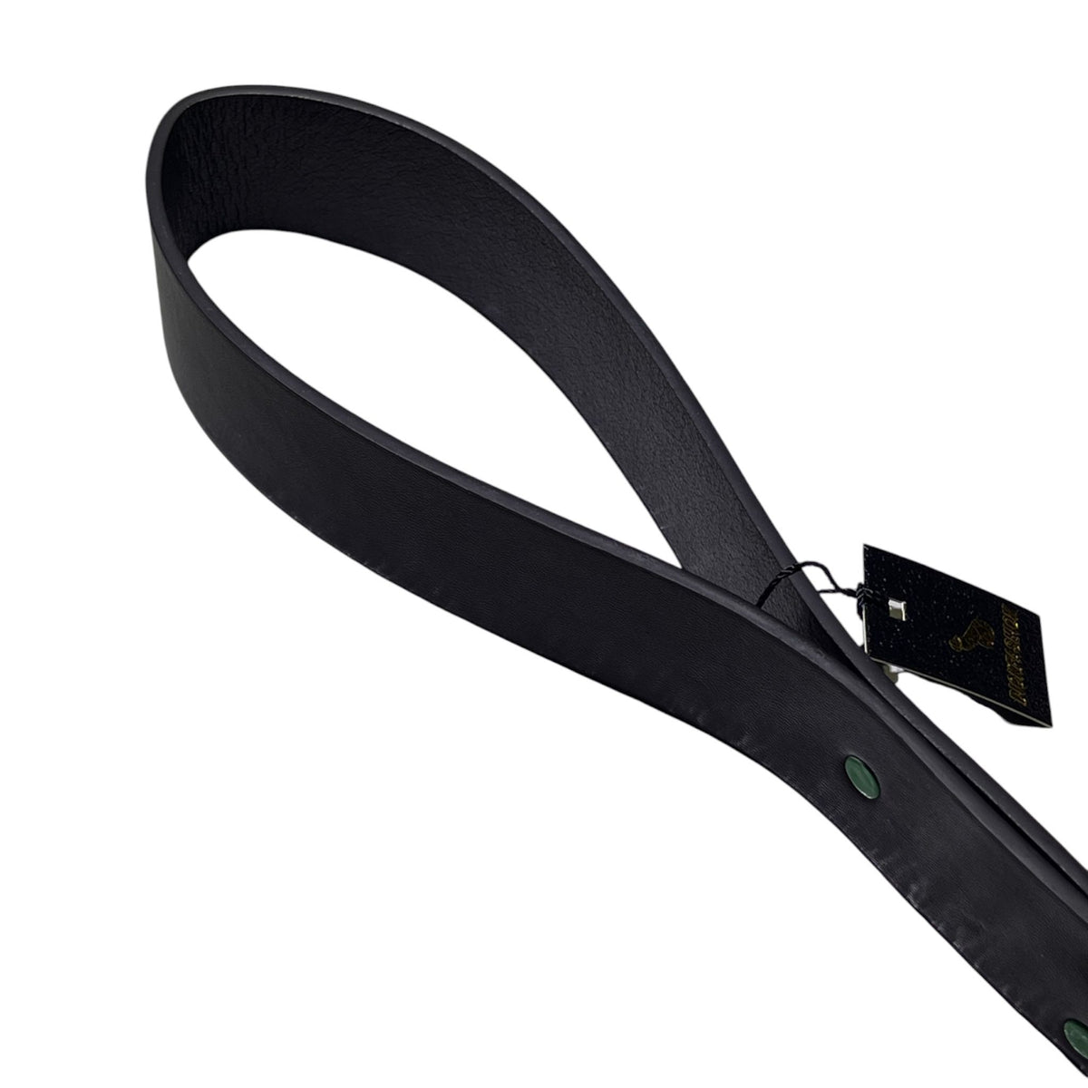 Paddel double strap i svart tjockt läder för bdsm lekar
