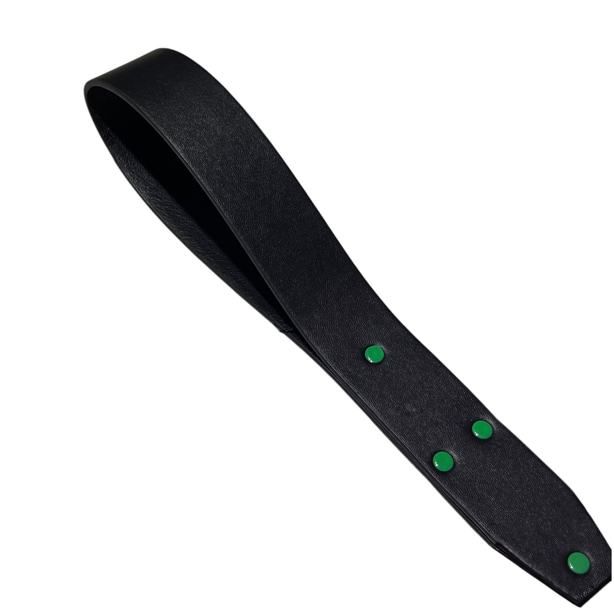 Paddel double strap i svart tjockt läder för bdsm lekar