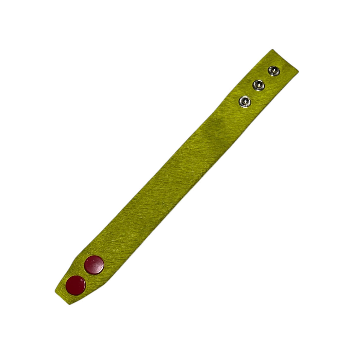 Armband, i äkta grönt och hårigt läder