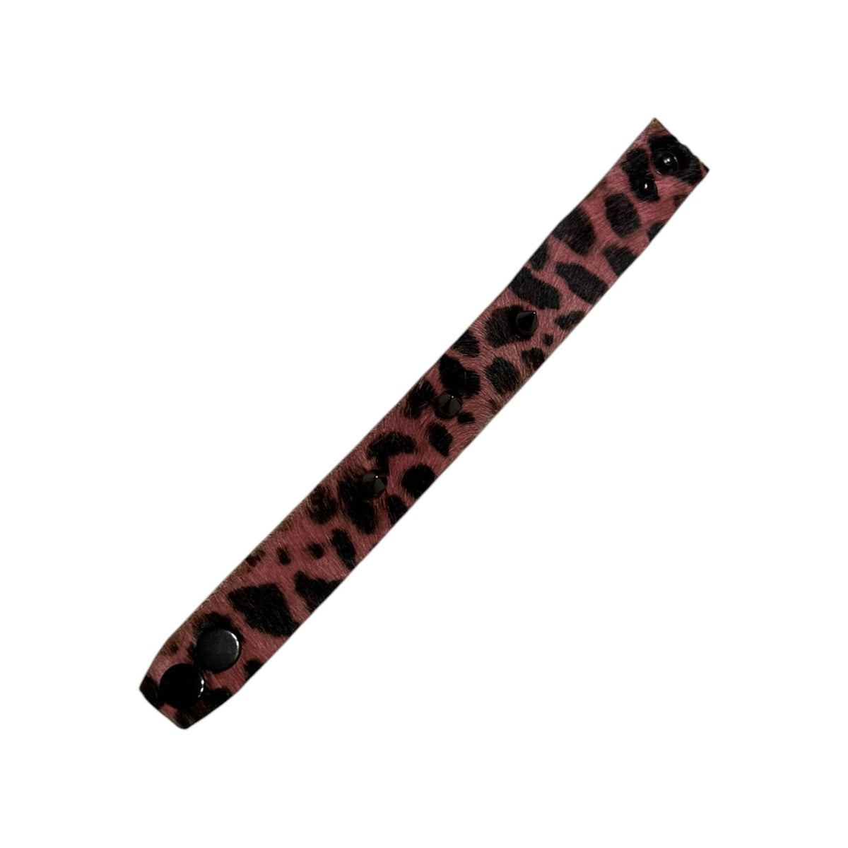 Armband, i äkta leopardfärgat och hårigt läder