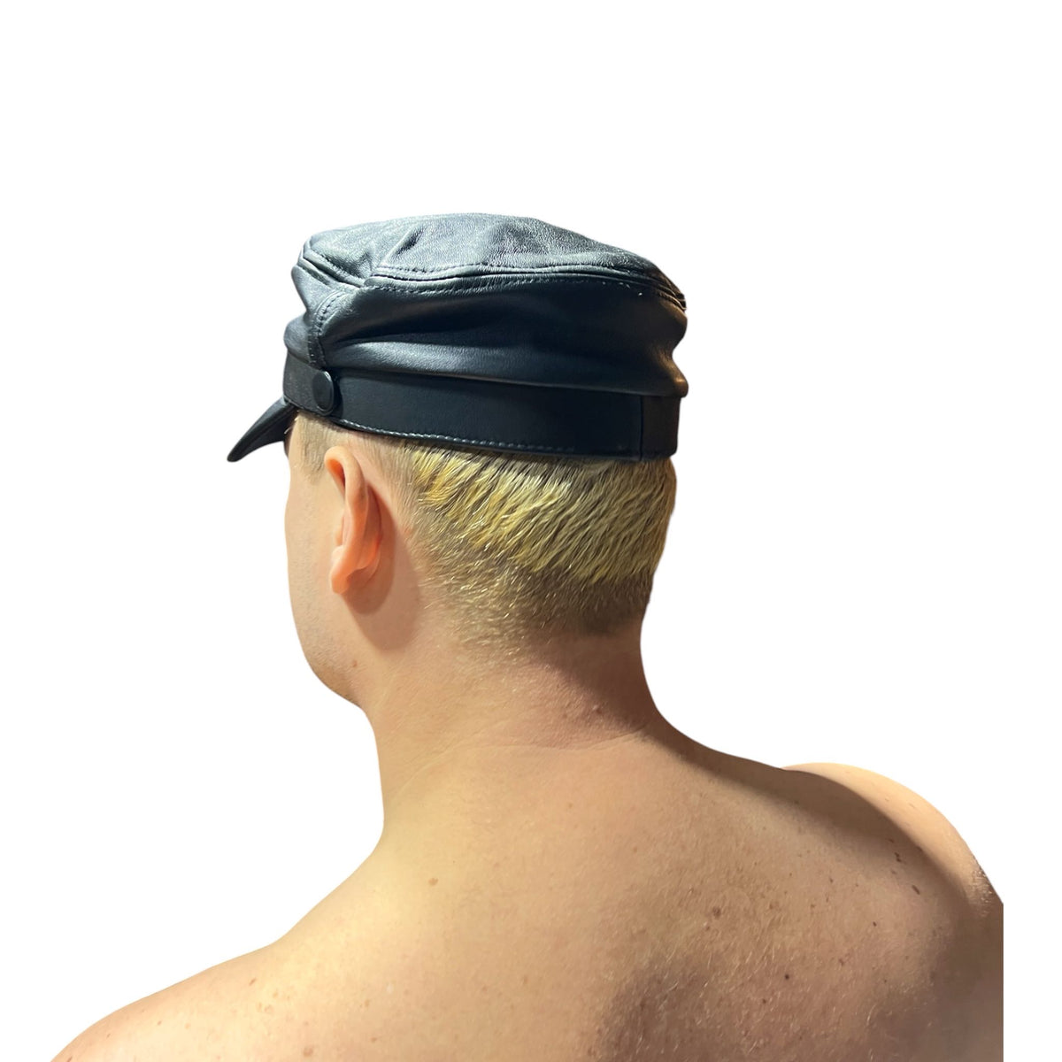 Kepi hatt eller mössa i läder