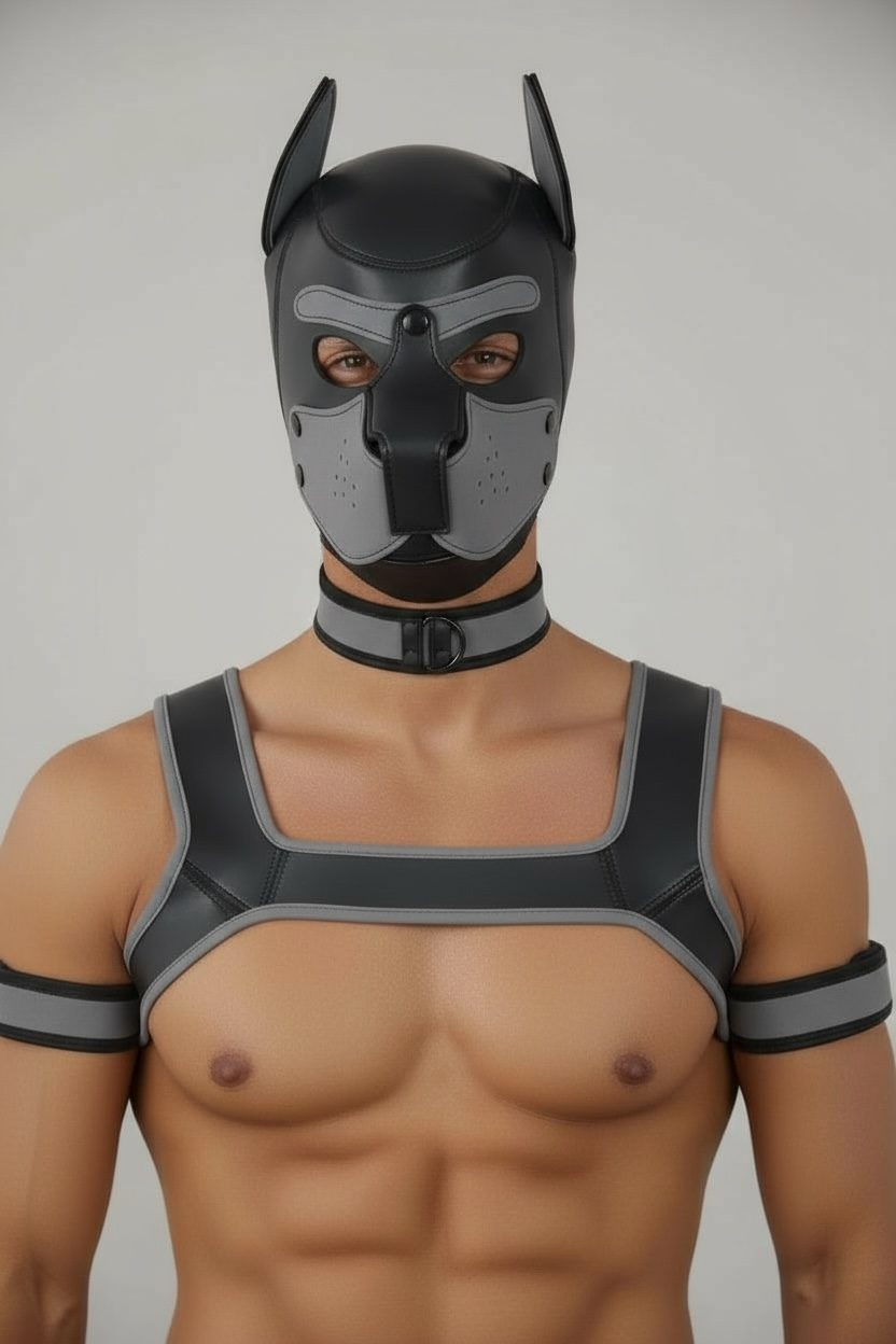 Puppy play harness i neopren