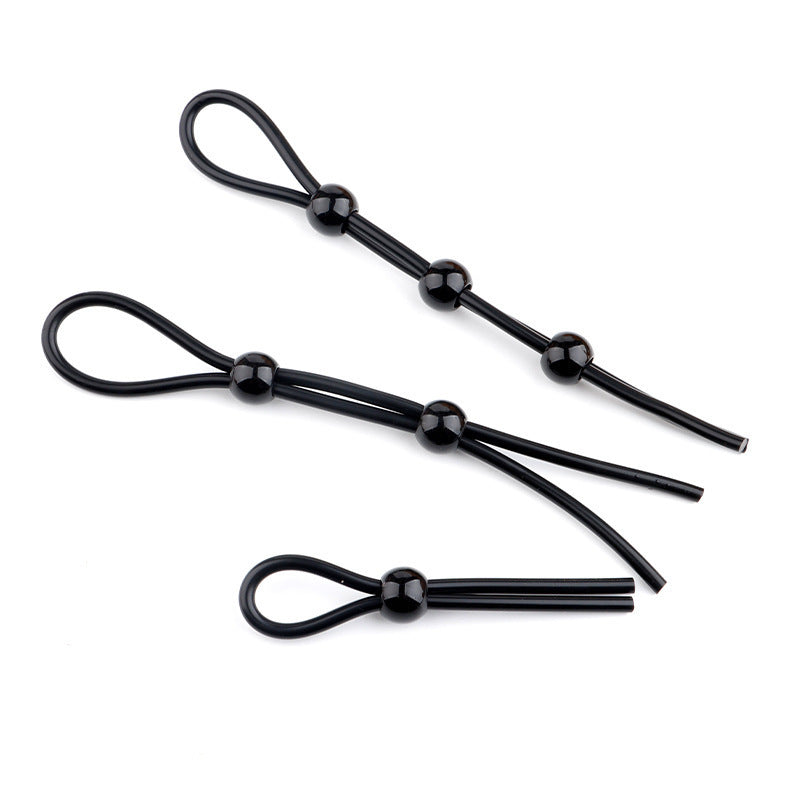 Kukring, pubisring eller penisring set med 4 ringar och cock straps i mycket mjuk silikon.