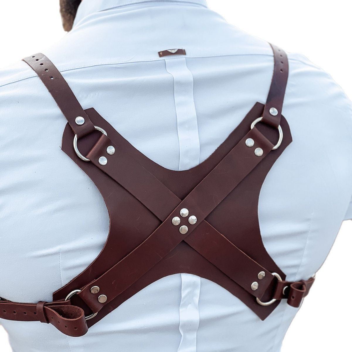 Harness, maskulint harness i brunt