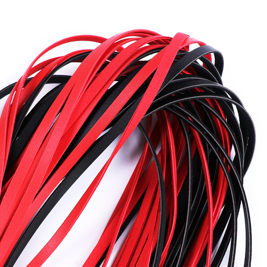 Flogger, whip in red and black