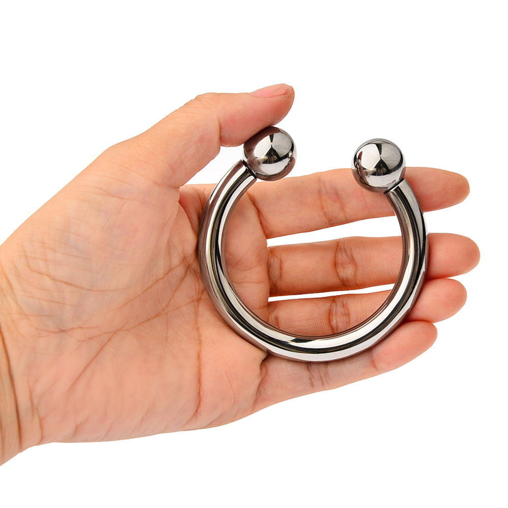 Anillo para el pene, anillo para el pene o anillo para el pene en acero quirúrgico sin níquel con bolas