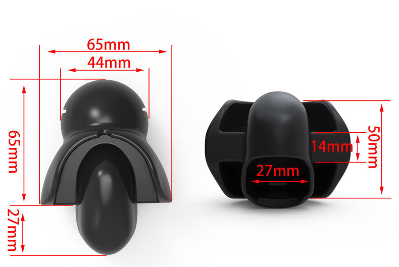 Gag tongue trapper gagball - Svart