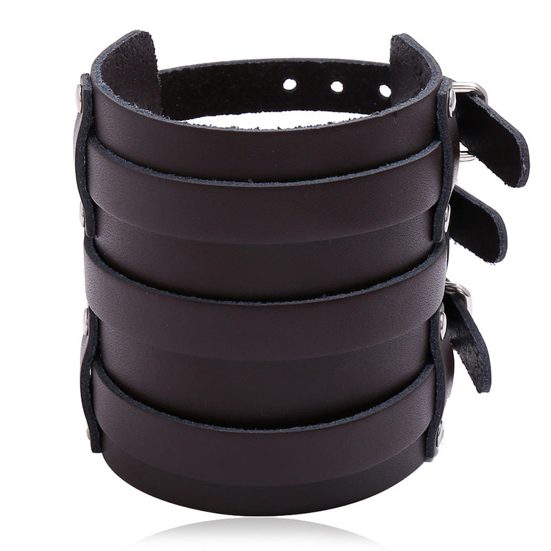 Armband i svart äkta läder