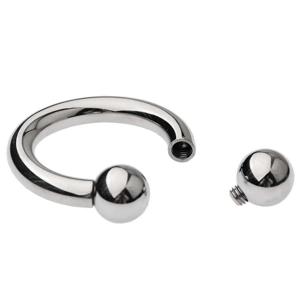 Anillo para el pene, anillo para el pene o anillo para el pene en acero quirúrgico sin níquel con bolas