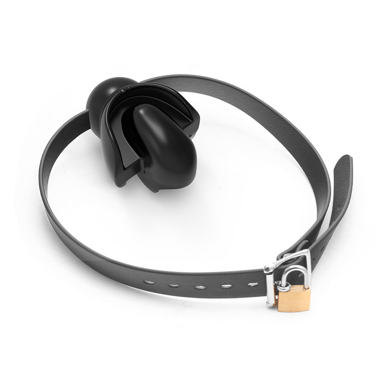 Gag tongue trapper gagball - Svart