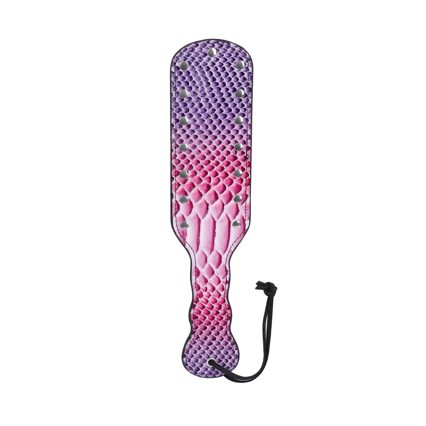 Paddelpiska av äkta läder med exklusivt krokodilmönster