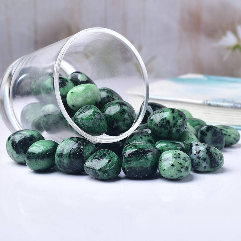 Tumlad flower emerald kristall