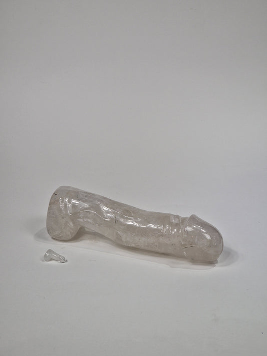 Kristallstatue - 25 cm, 1,5 kg Bergkristall (Klarer Quarz)