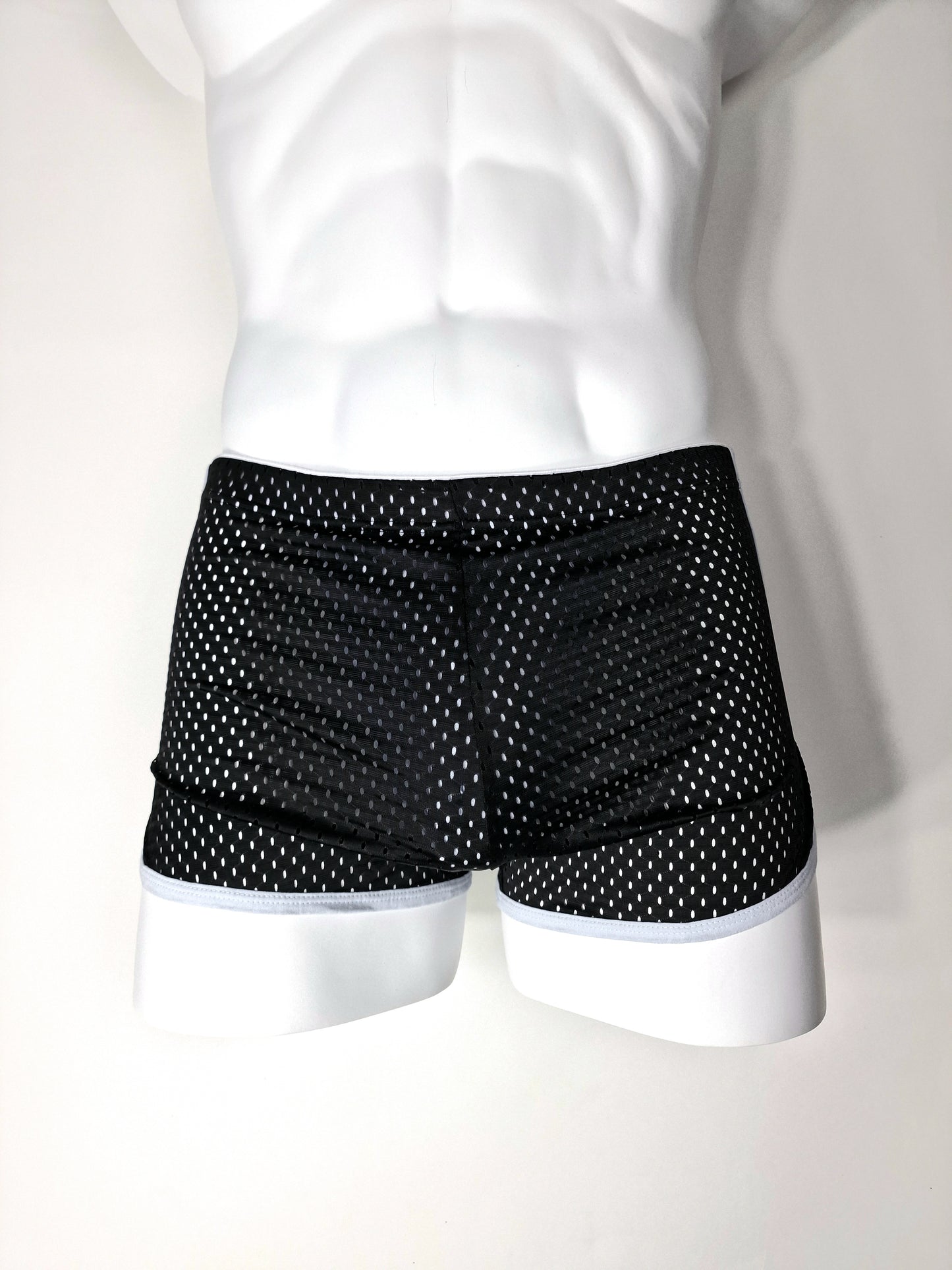 Shorts with transparent look - Black