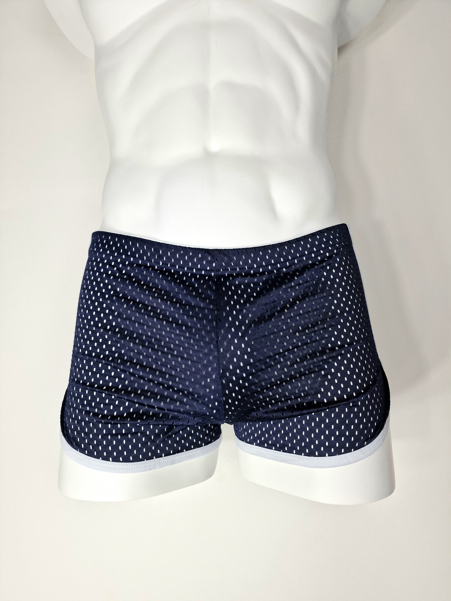 Shorts with transparent look - Navy blue
