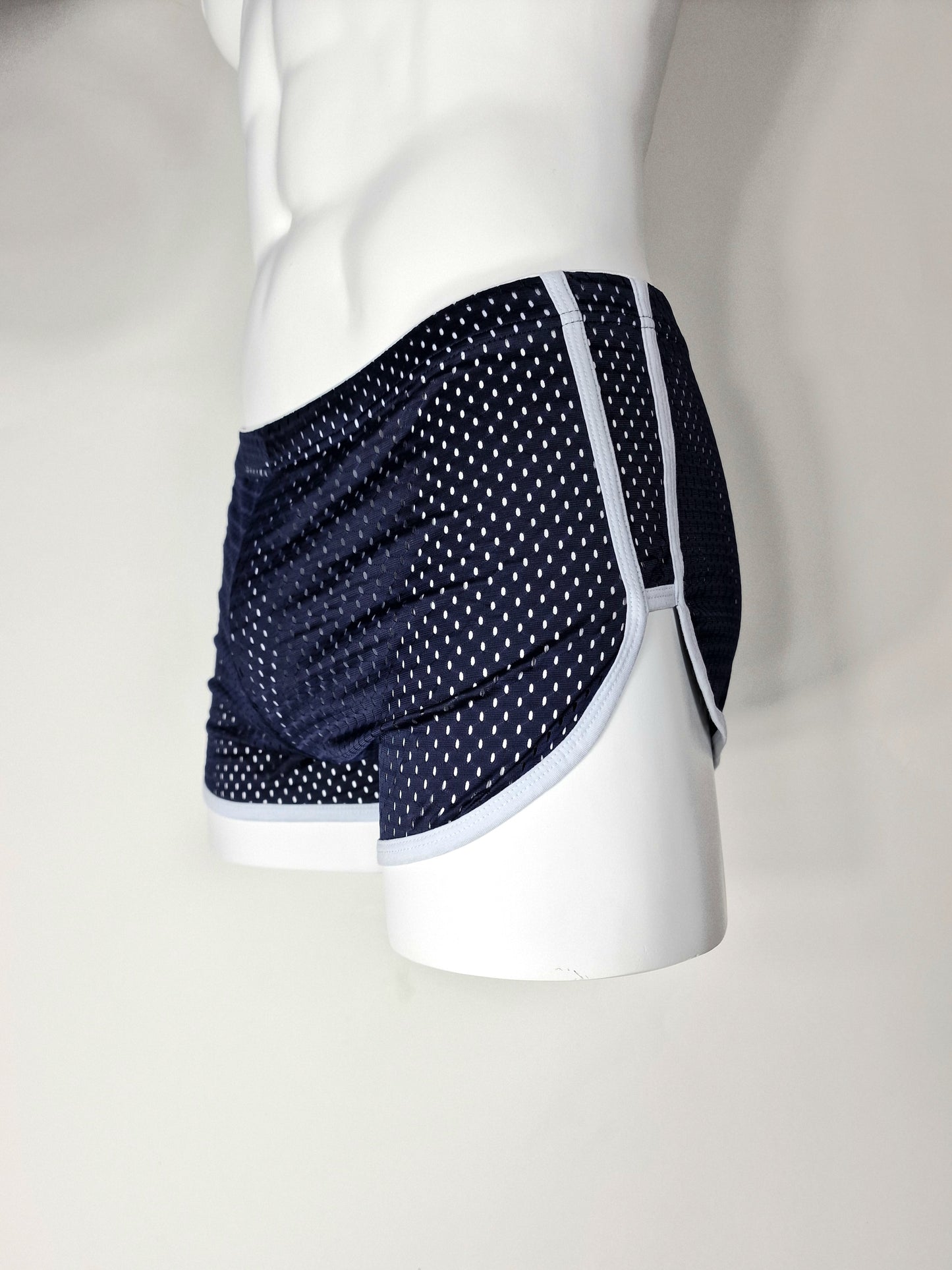 Shorts with transparent look - Navy blue