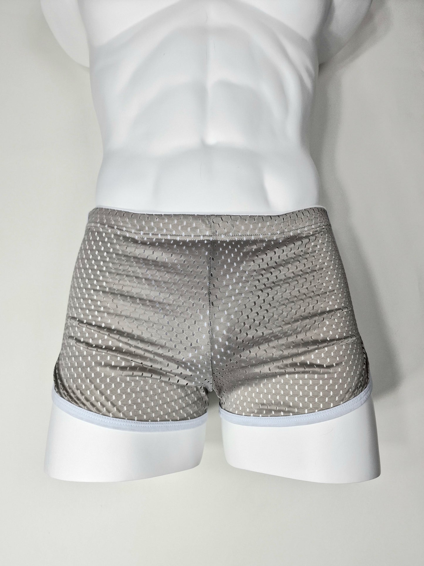 Shorts with transparent look - Silver grey