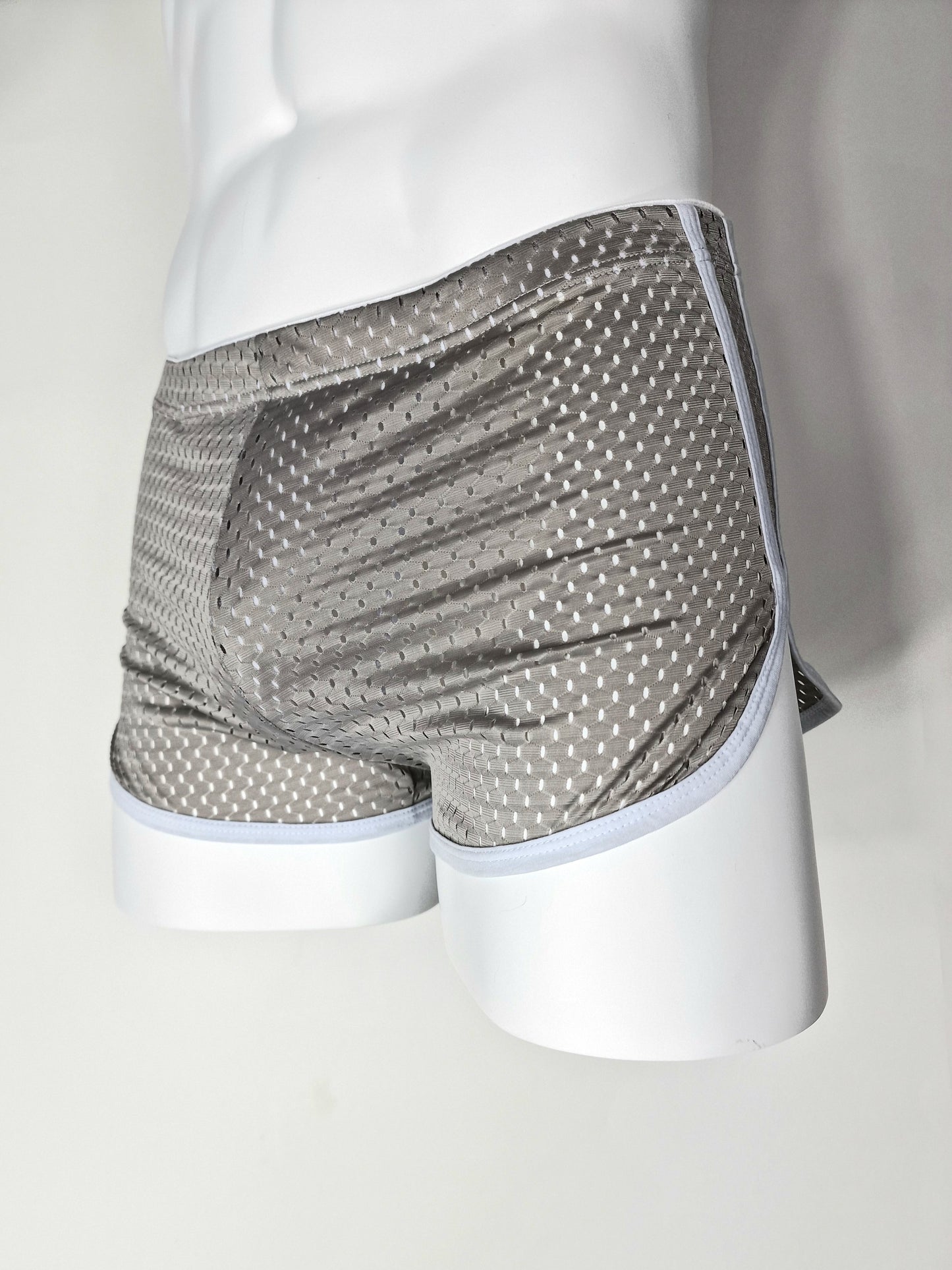 Shorts with transparent look - Silver grey