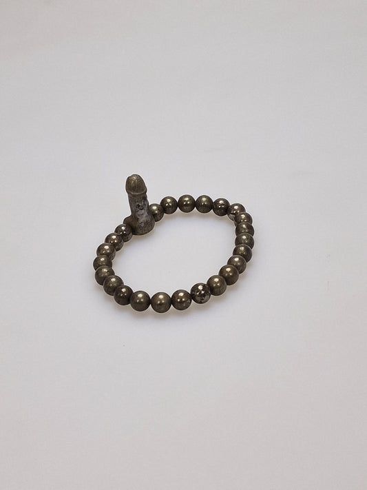 Bracelet made of semi-precious stone pyrite