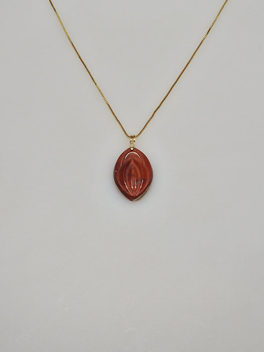 Red Jasper fiffi - Halsband av halvädelsten cirka 2.5 cm