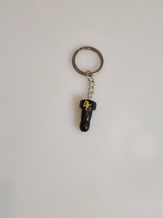 Discover the key ring that combines style with personality - Dickfashion's Penis Shaped Crystal in Black Onyx