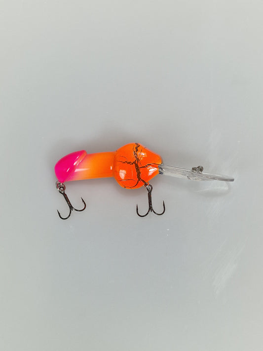 Funny fishing lure wobbles like a cock, 4 variations