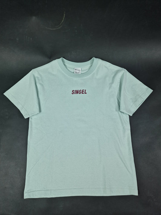 Single – Mintgrünes T-Shirt aus schwerer Baumwolle