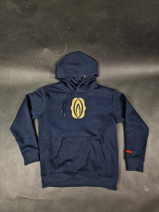 Navy blue, black or pink hoodie or hoodie with print, gold-colored fiffi