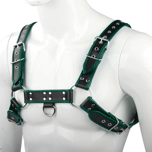 Harness, type bulldog, green/black