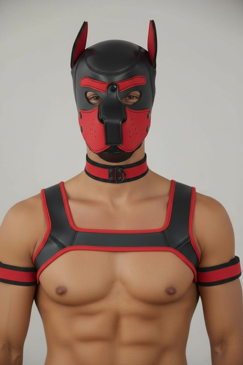Puppy play harness i neopren