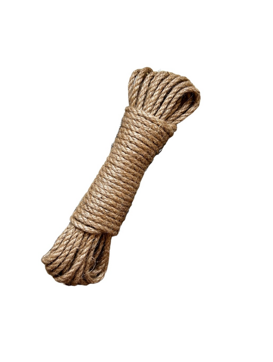 Shibari bondagerep i jute, kortare längder, ca 8 meter långa, 5-6 cm tjocka, svensktillverkade.