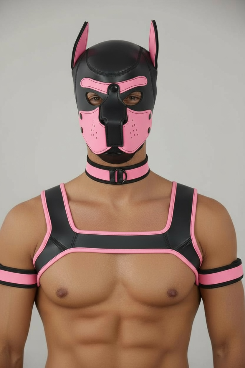 Puppy play harness i neopren