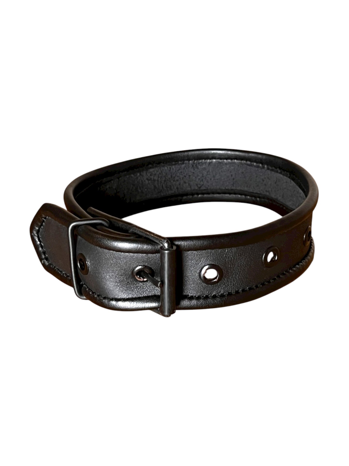 Bicepsband eller choker i svart äkta läder