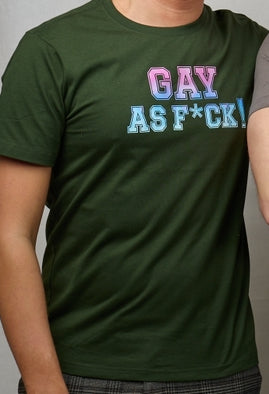 T-shirt med tryck Gay as f*ck