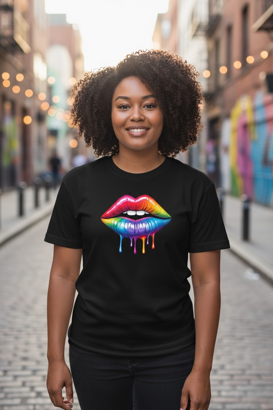T-shirt - Rainbow lips