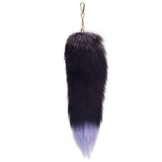 Puppy play tail, tail for puppyplay. Black with white tip