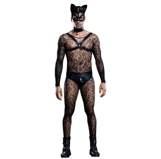 Catman costume, sexy and stylish fetish fashion