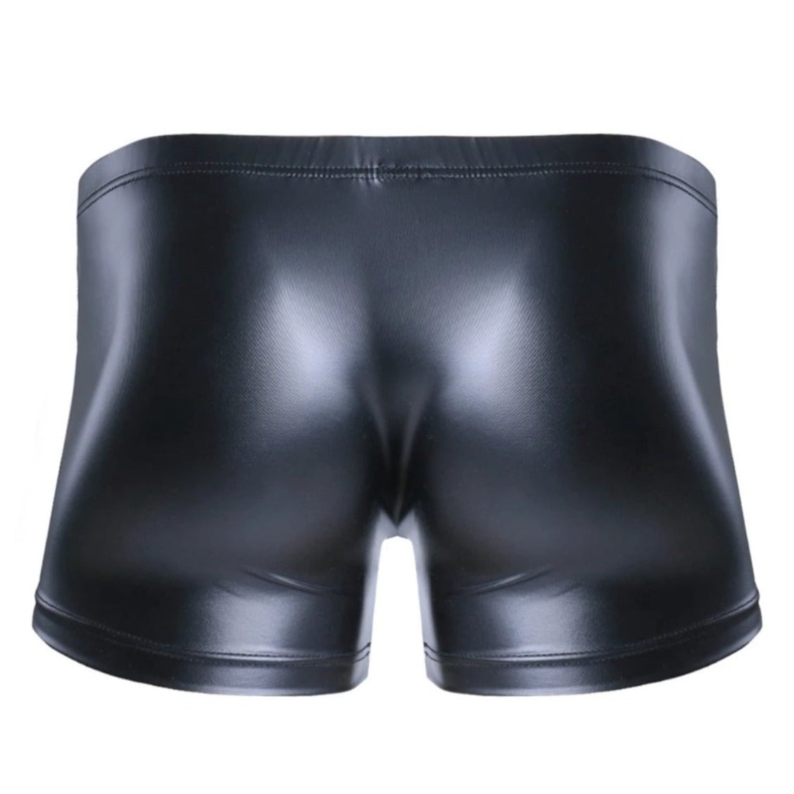Svarta sexiga shorts i gummi, med öppningsbar front
