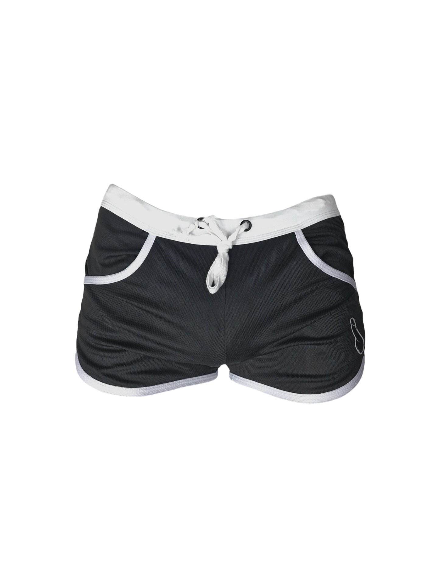 Shorts con suspensorio cosido - Negro