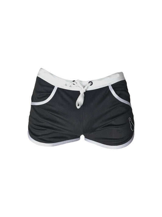 Shorts with sewn-in jockstrap - Black