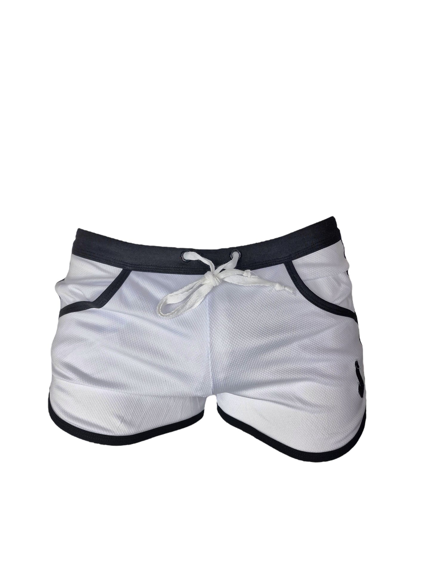 Shorts mit eingenähtem Suspensorium – Weiß