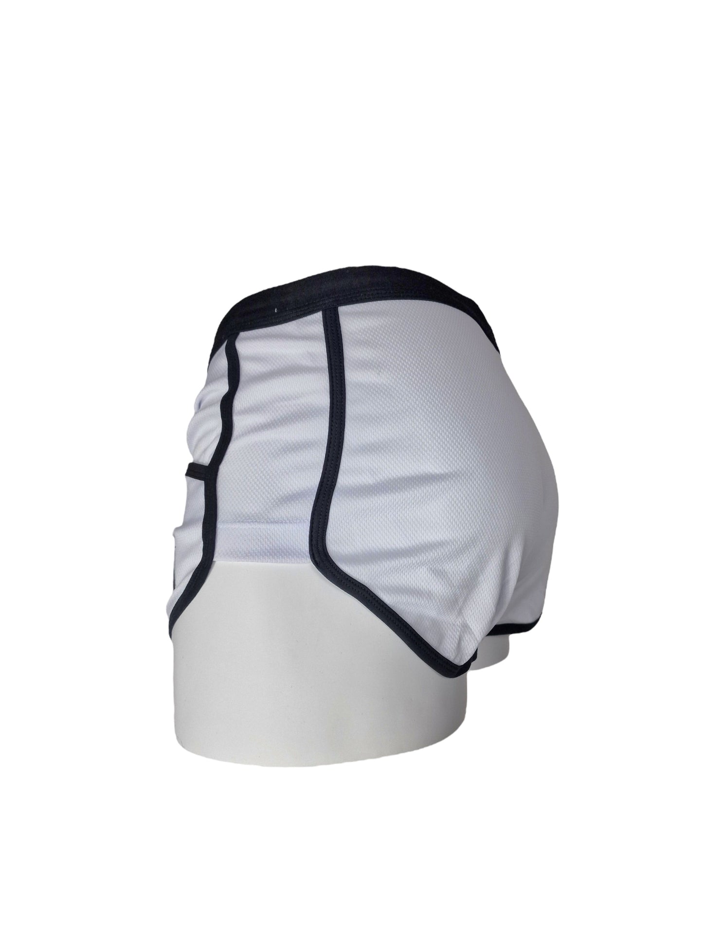 Shorts with sewn-in jockstrap - White