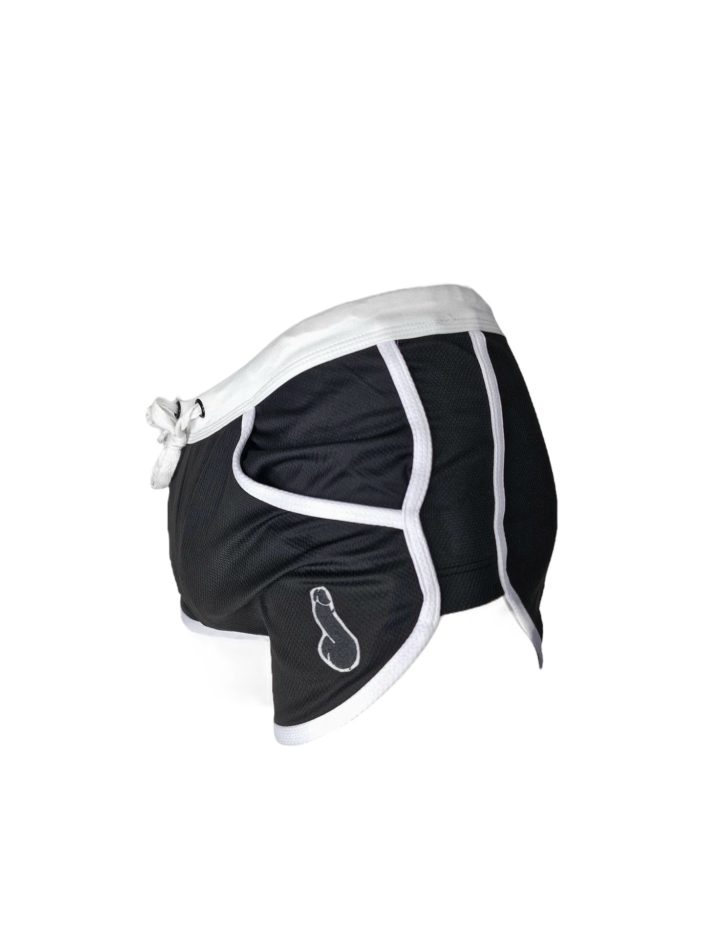 Shorts con suspensorio cosido - Negro