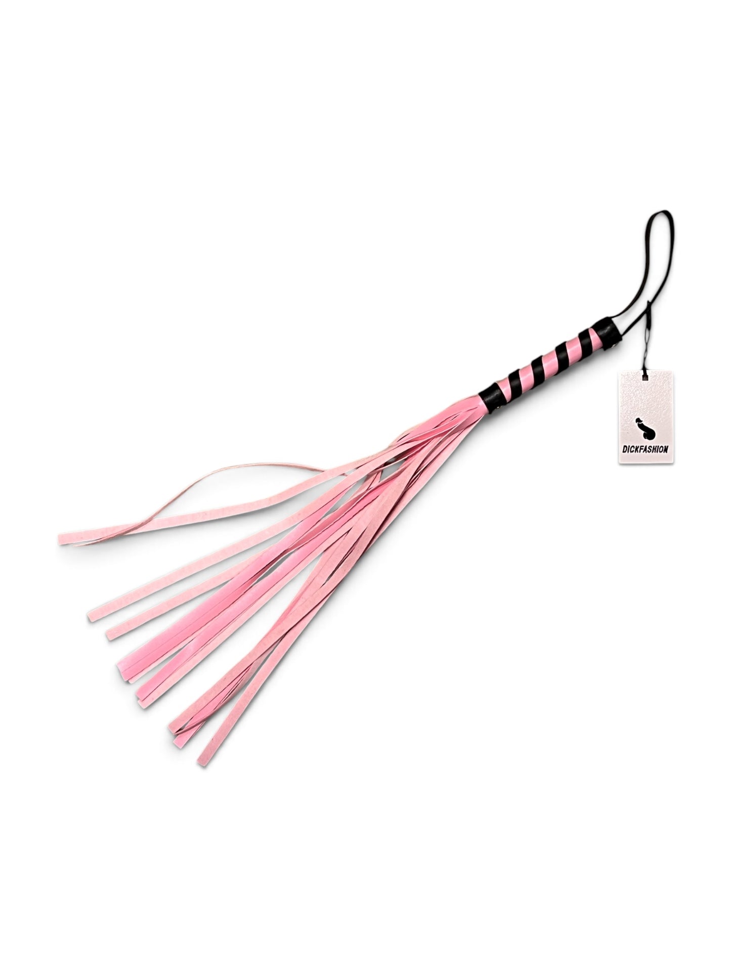Flogger i rosa med svarte detaljar