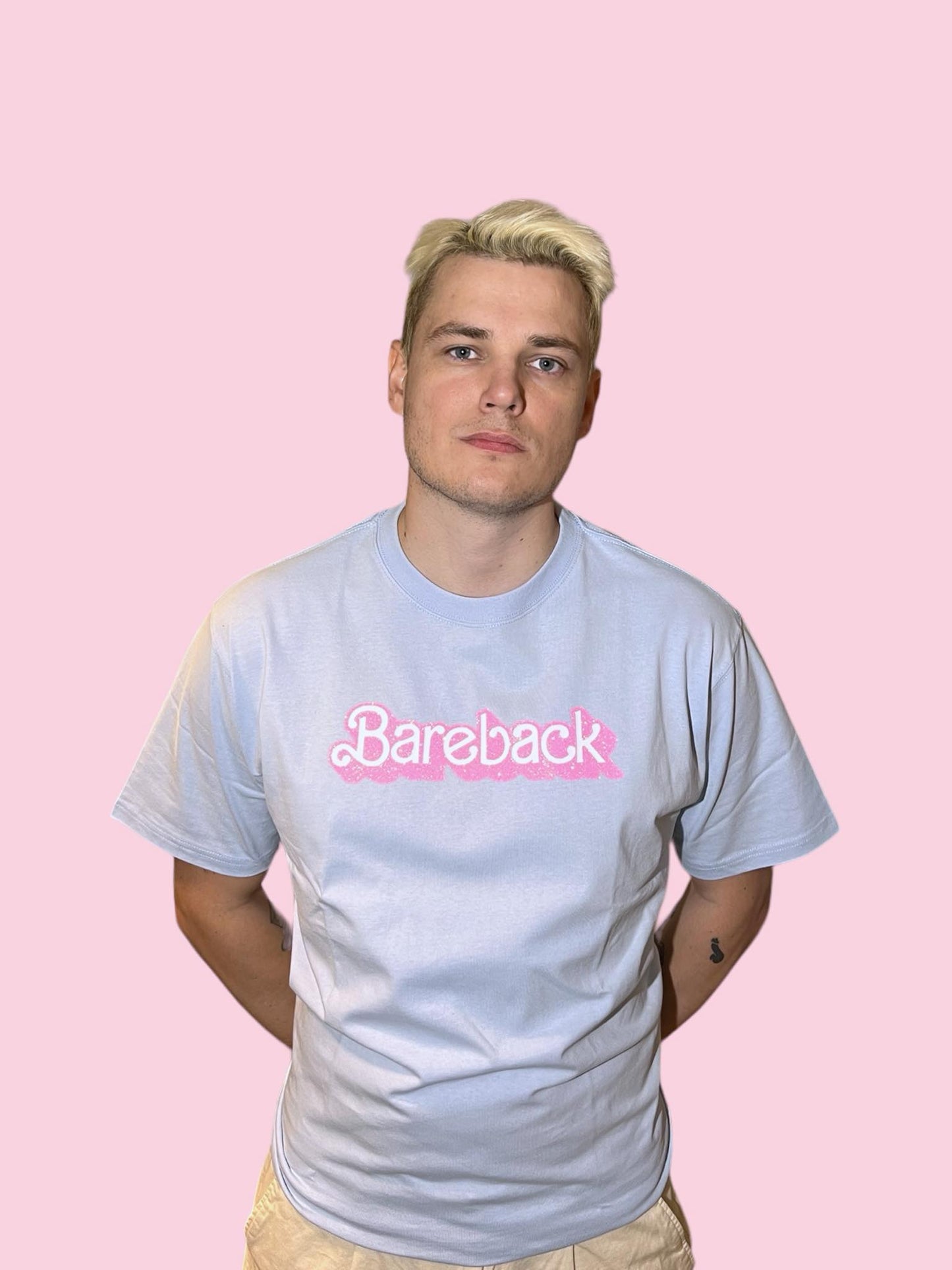 T-shirt med tryck, bareback