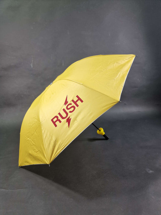 Regenschirm mit Druckknopfmotiv und praktischem Etui