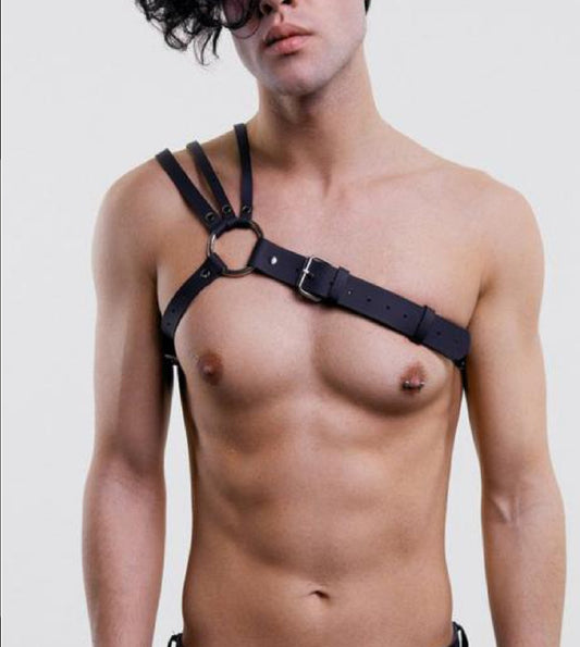 Harness made of vegan leather