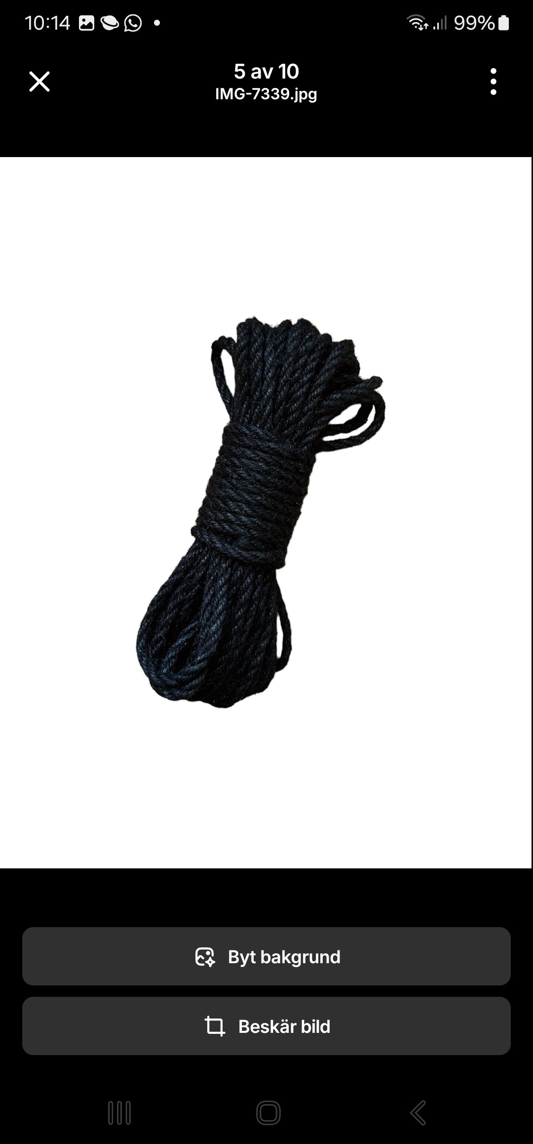 Shibari bondagerep i jute, kortare längder, ca 2 meter, svensktillverkade.