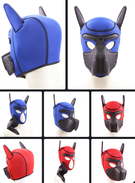 Puppy play hood eller mask